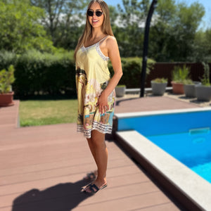 Amalfi rövid sárga ruha