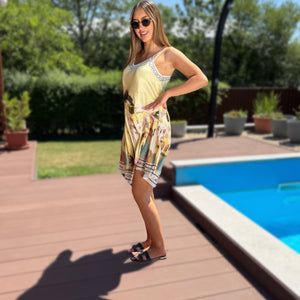Amalfi rövid sárga ruha