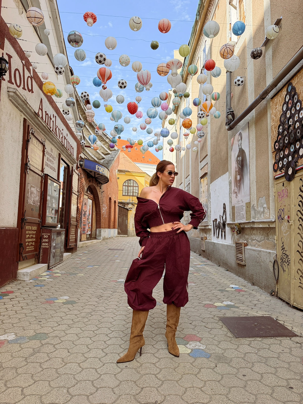 Chiara bordó kétrészes szett