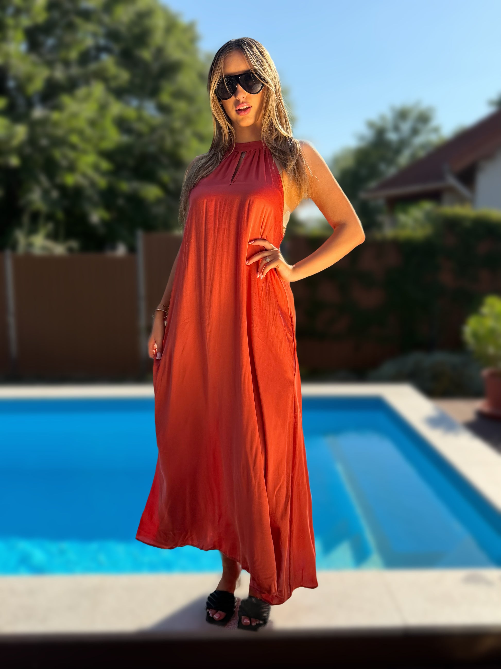 Héra  A-vonalú maxi ruha