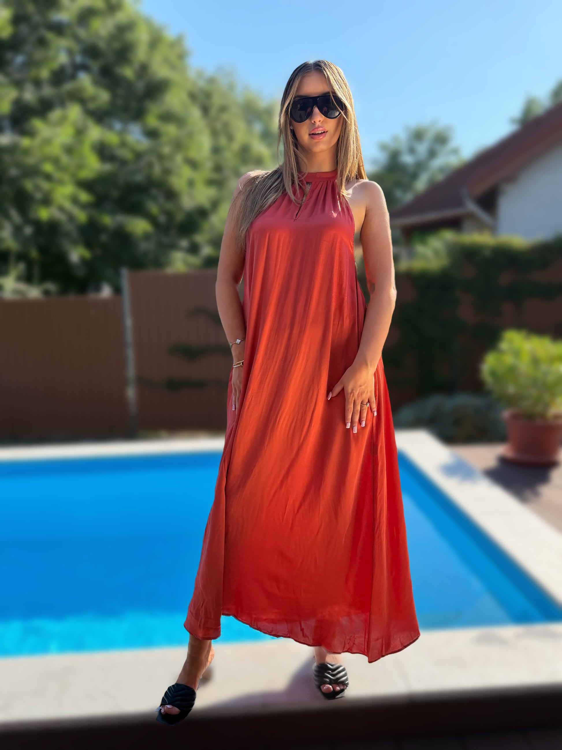 Héra  A-vonalú maxi ruha