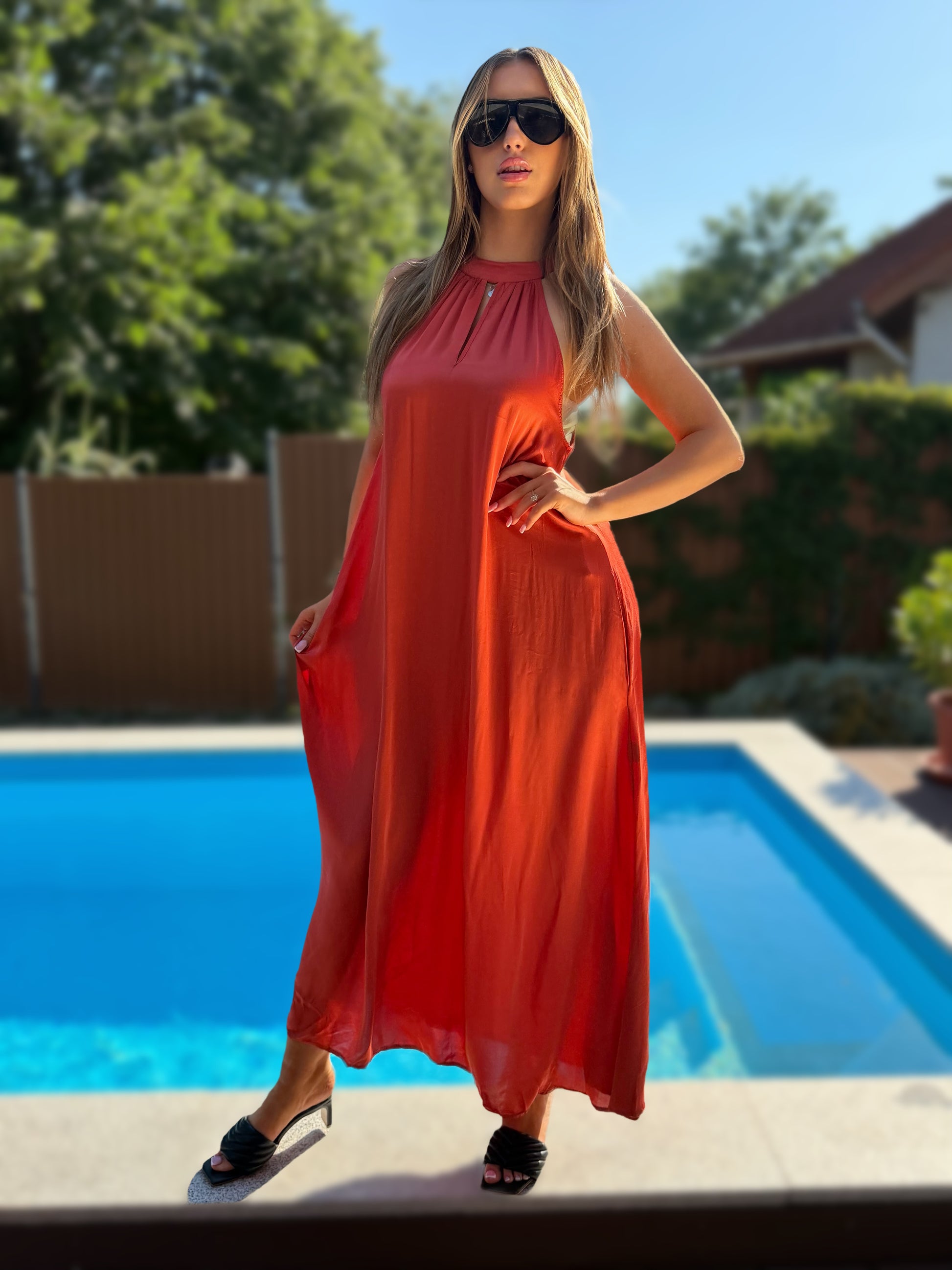 Héra  A-vonalú maxi ruha