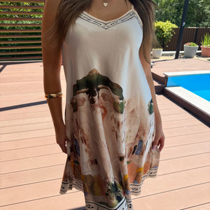 Amalfi krém színű mini ruha