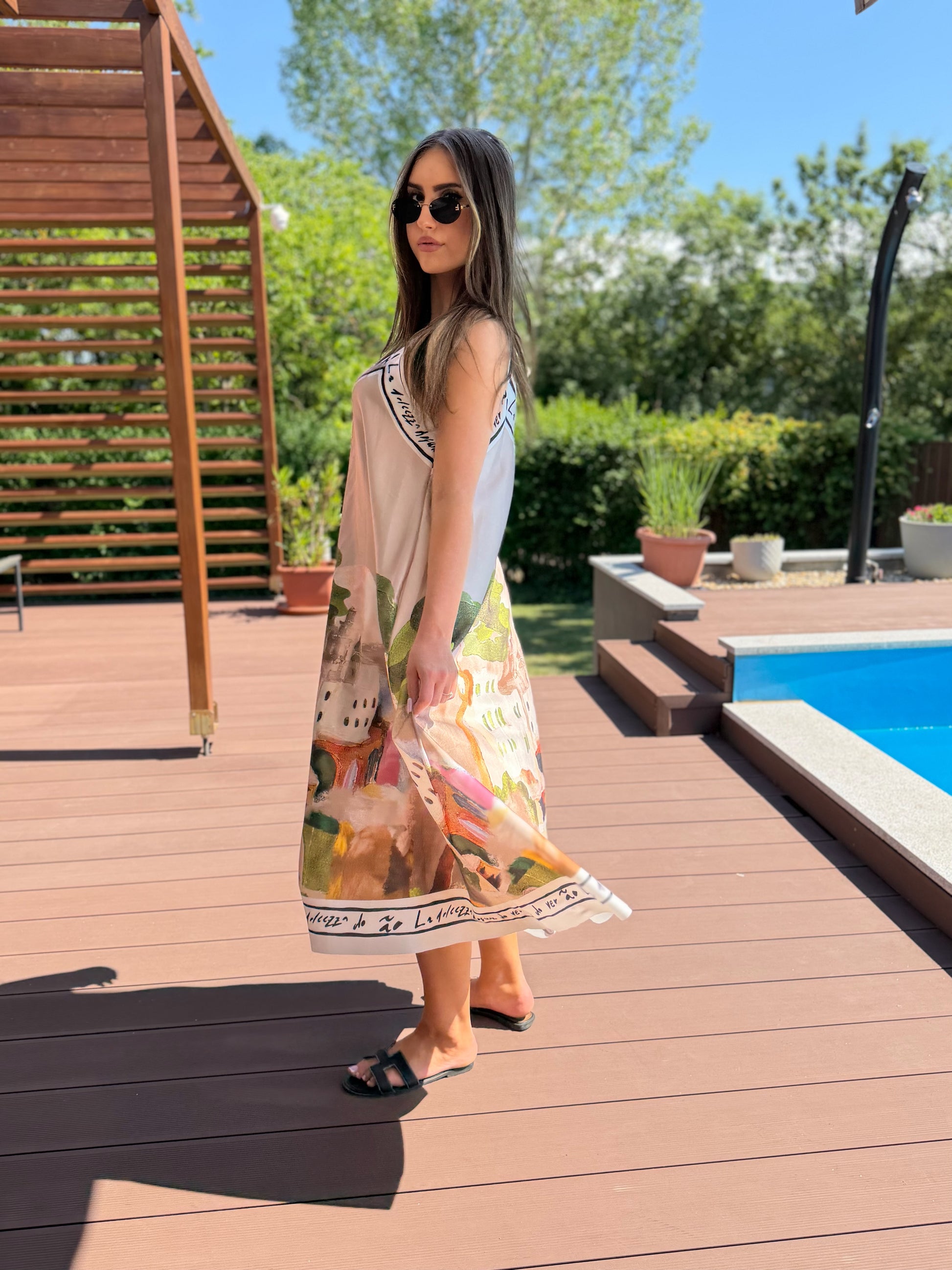 Amalfi bézs színű ruha