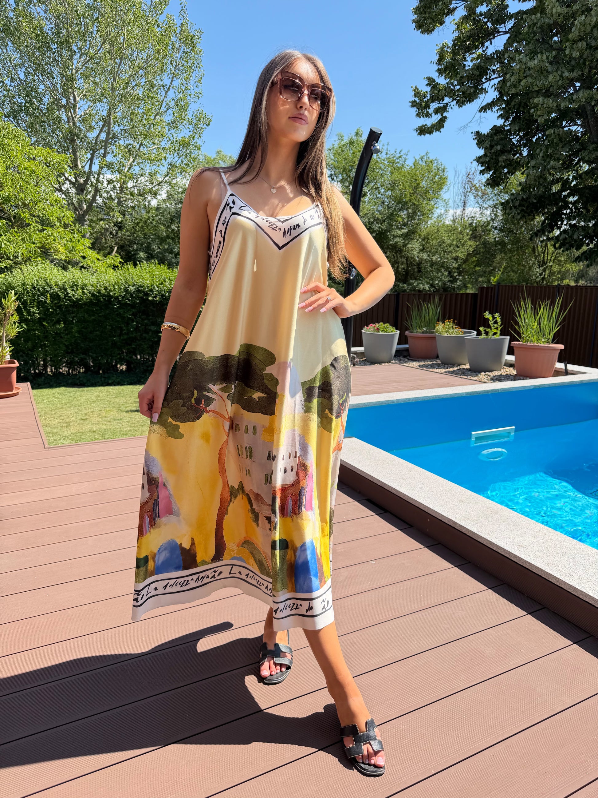 Amalfi sárga szinű ruha