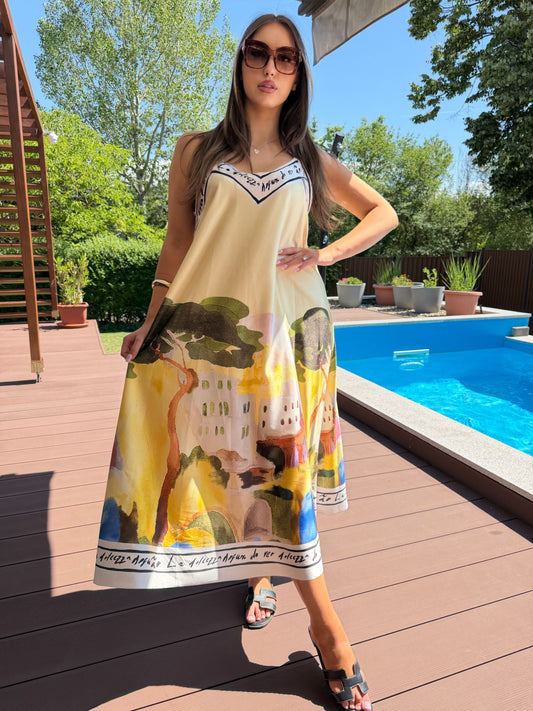 Amalfi sárga szinű ruha