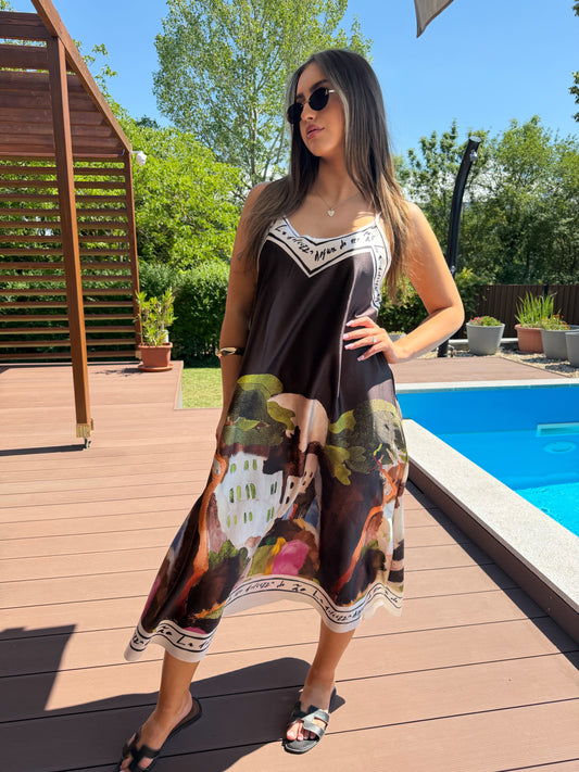 Amalfi fekete színű ruha