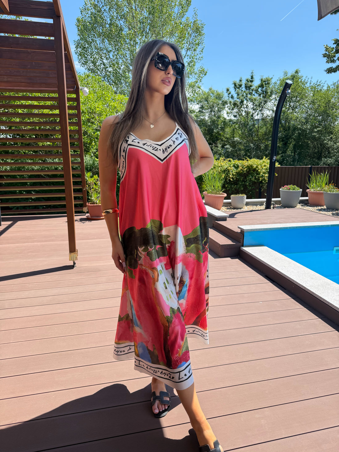 Amalfi korall színű ruha