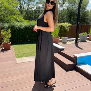 Monaco fekete hosszú ruha
