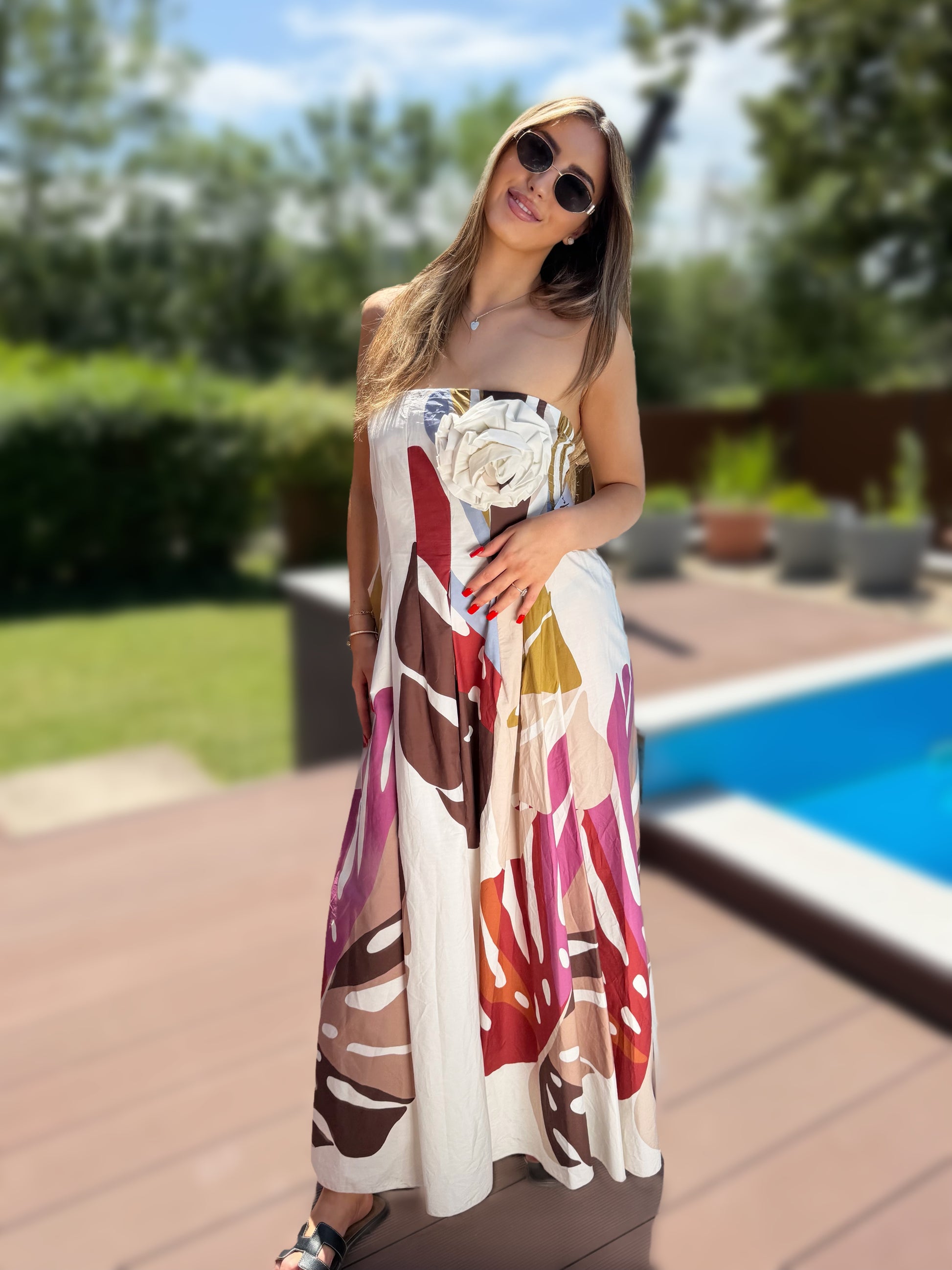 Adalin pánt nélküli  maxi ruha