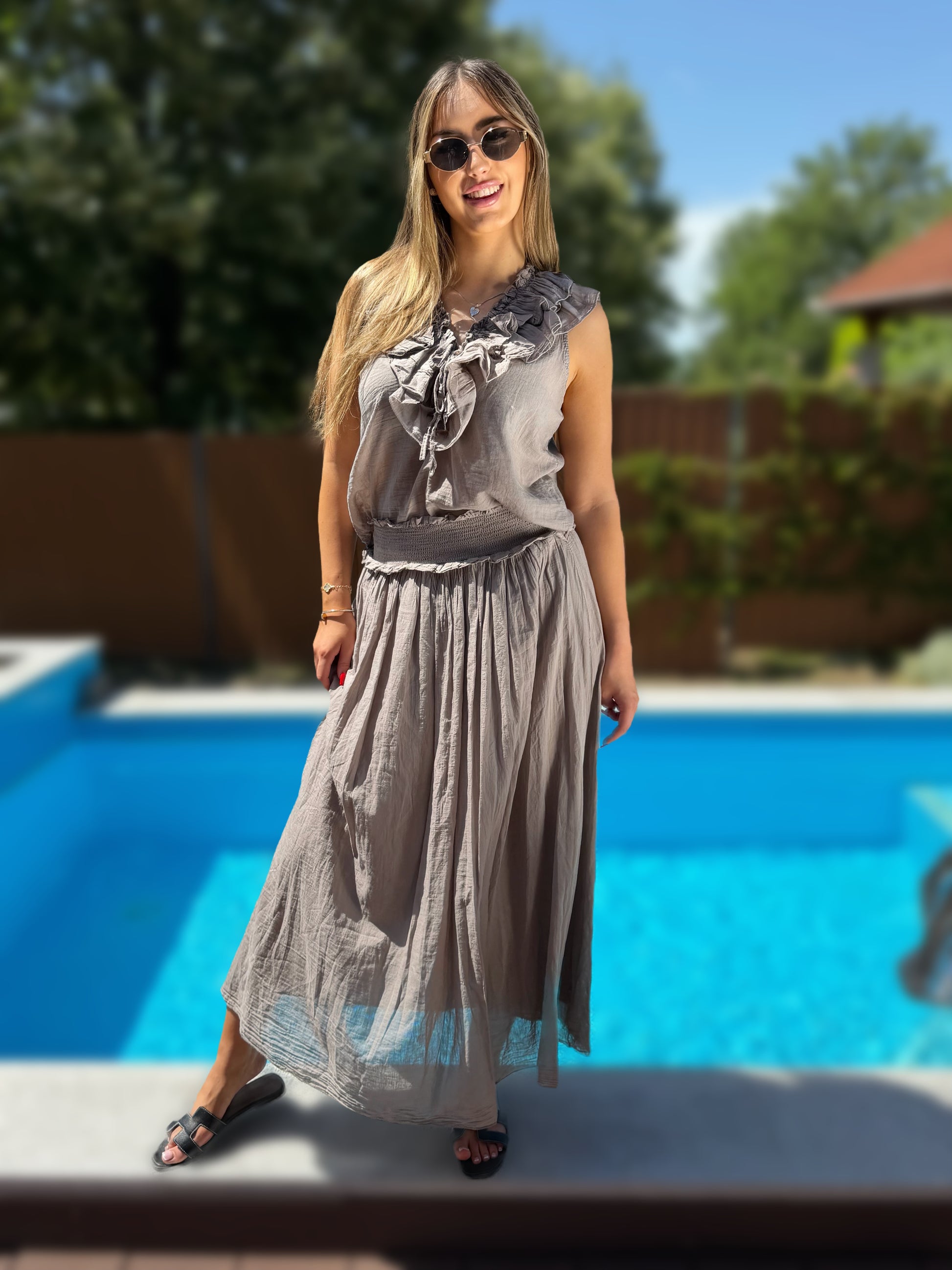 Marina taupe színű kétrészes szett