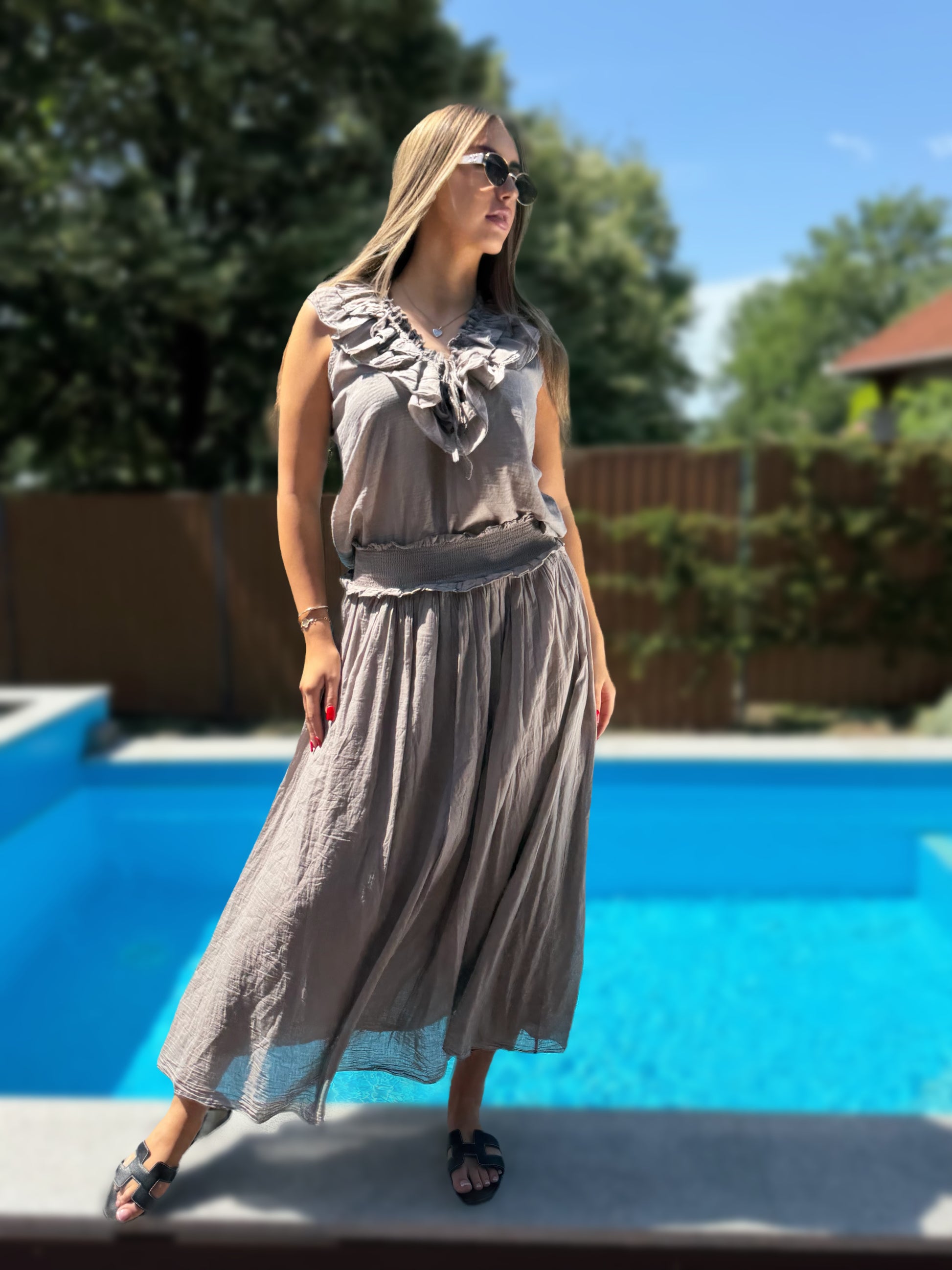 Marina taupe színű kétrészes szett