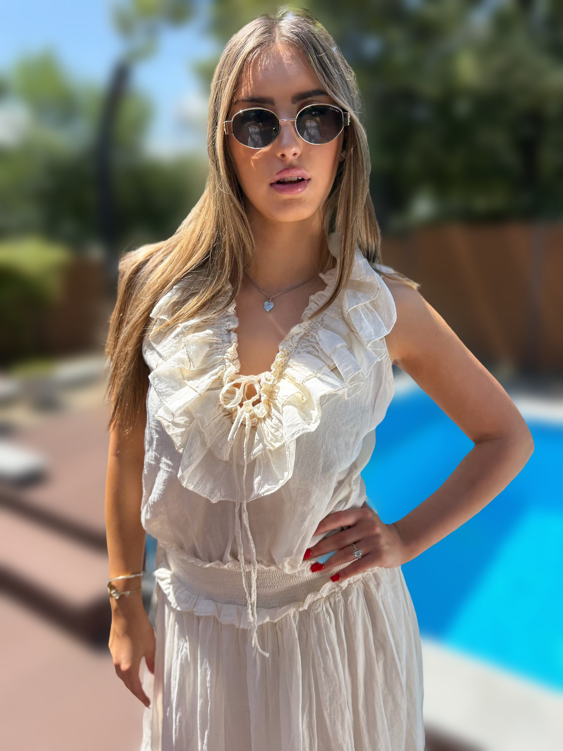 Marina krém színű kétrészes szett
