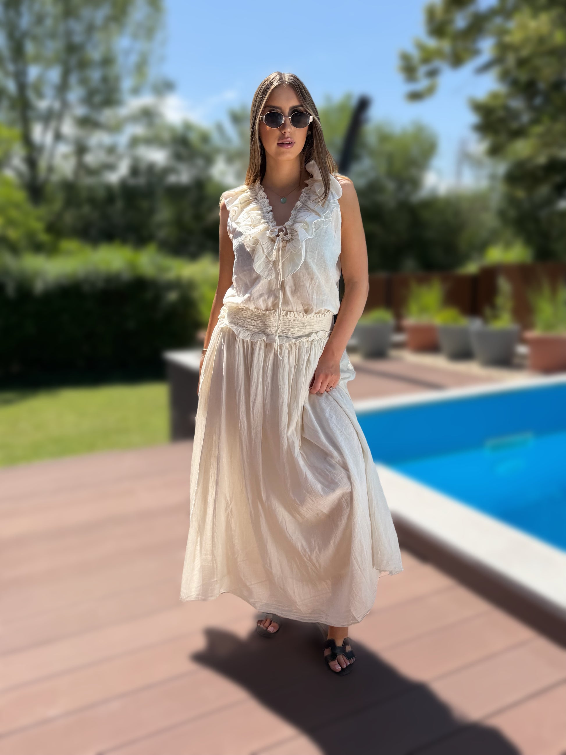 Marina krém színű kétrészes szett