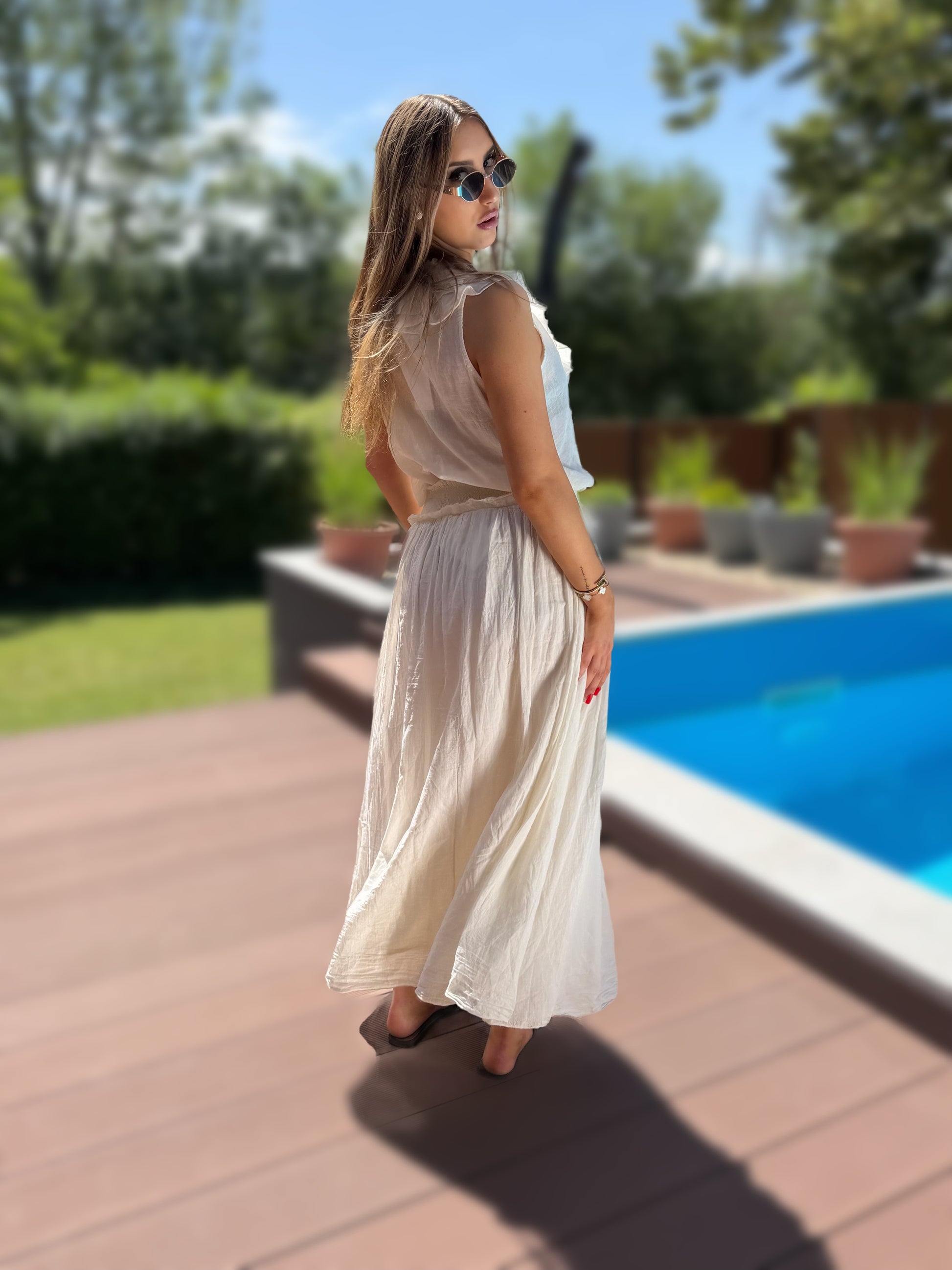 Marina krém színű kétrészes szett