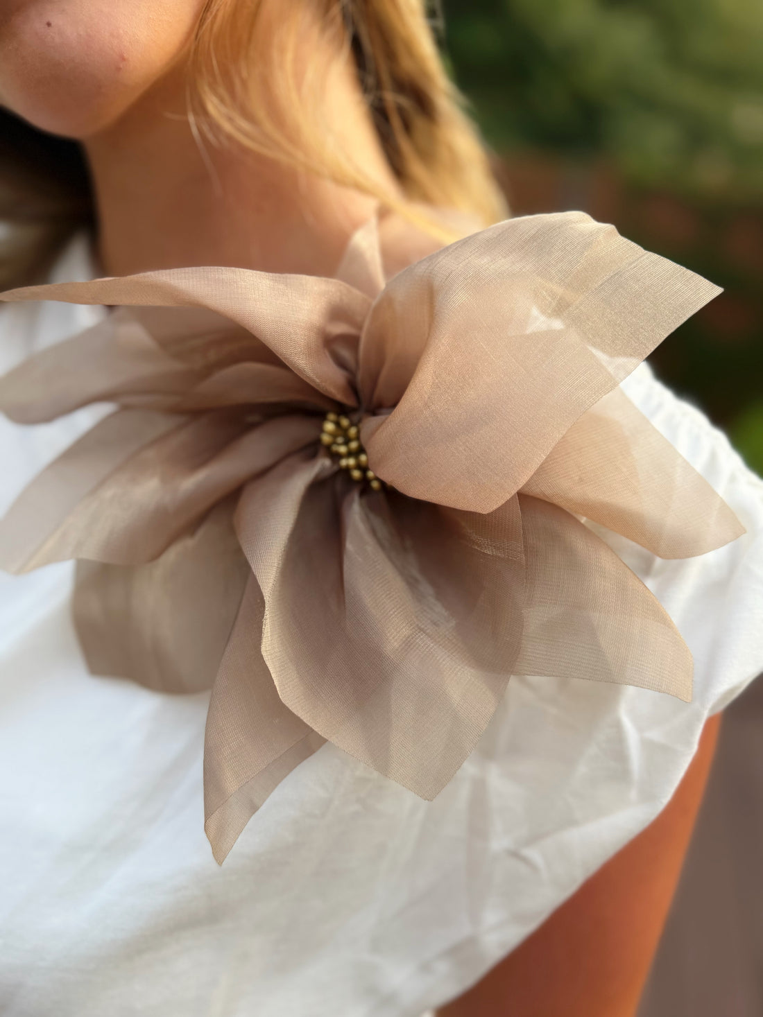 Floral fehér felső