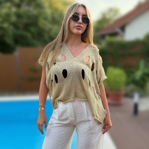 Lexi arany metálfényű felső