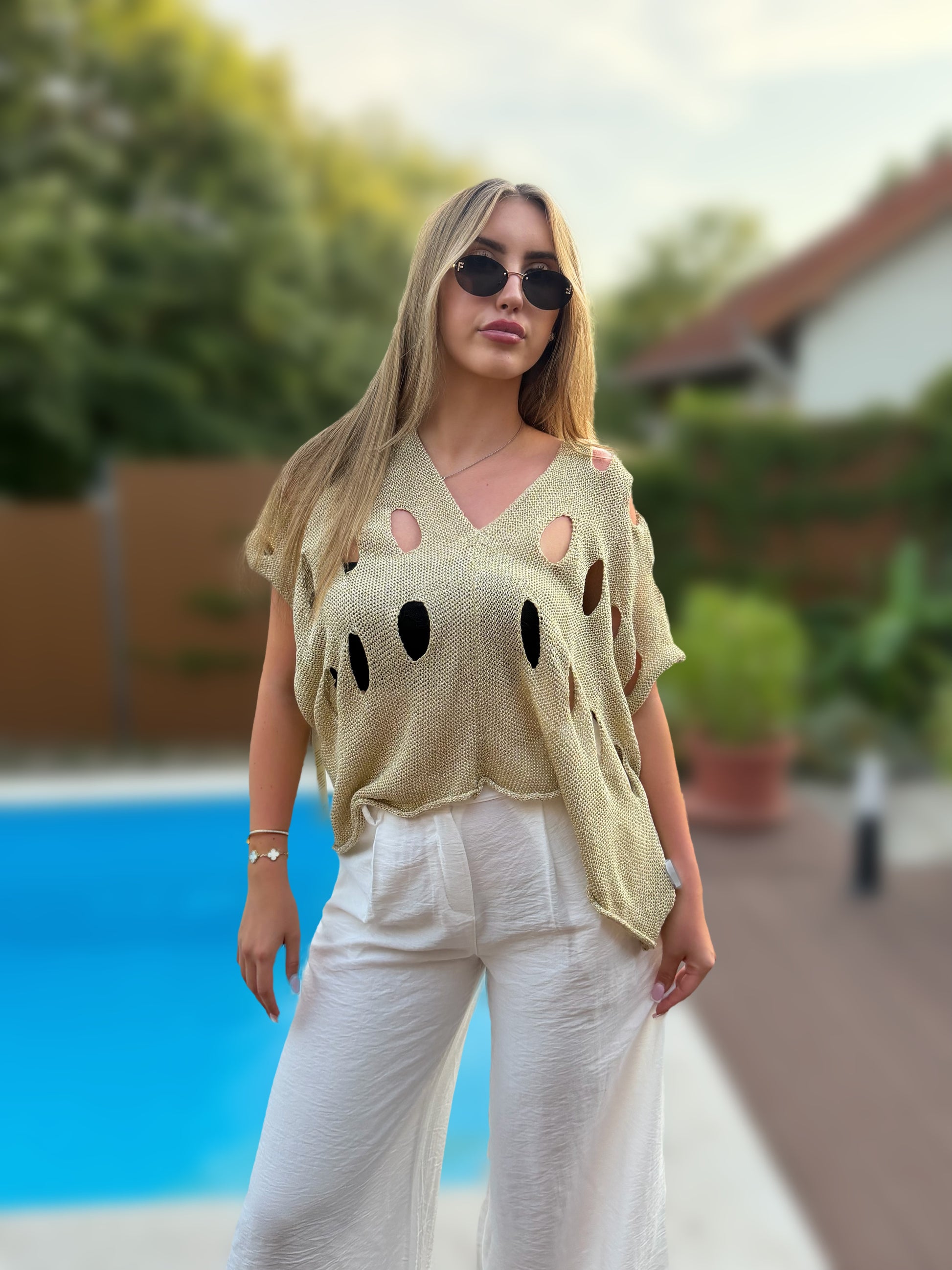 Lexi arany metálfényű felső