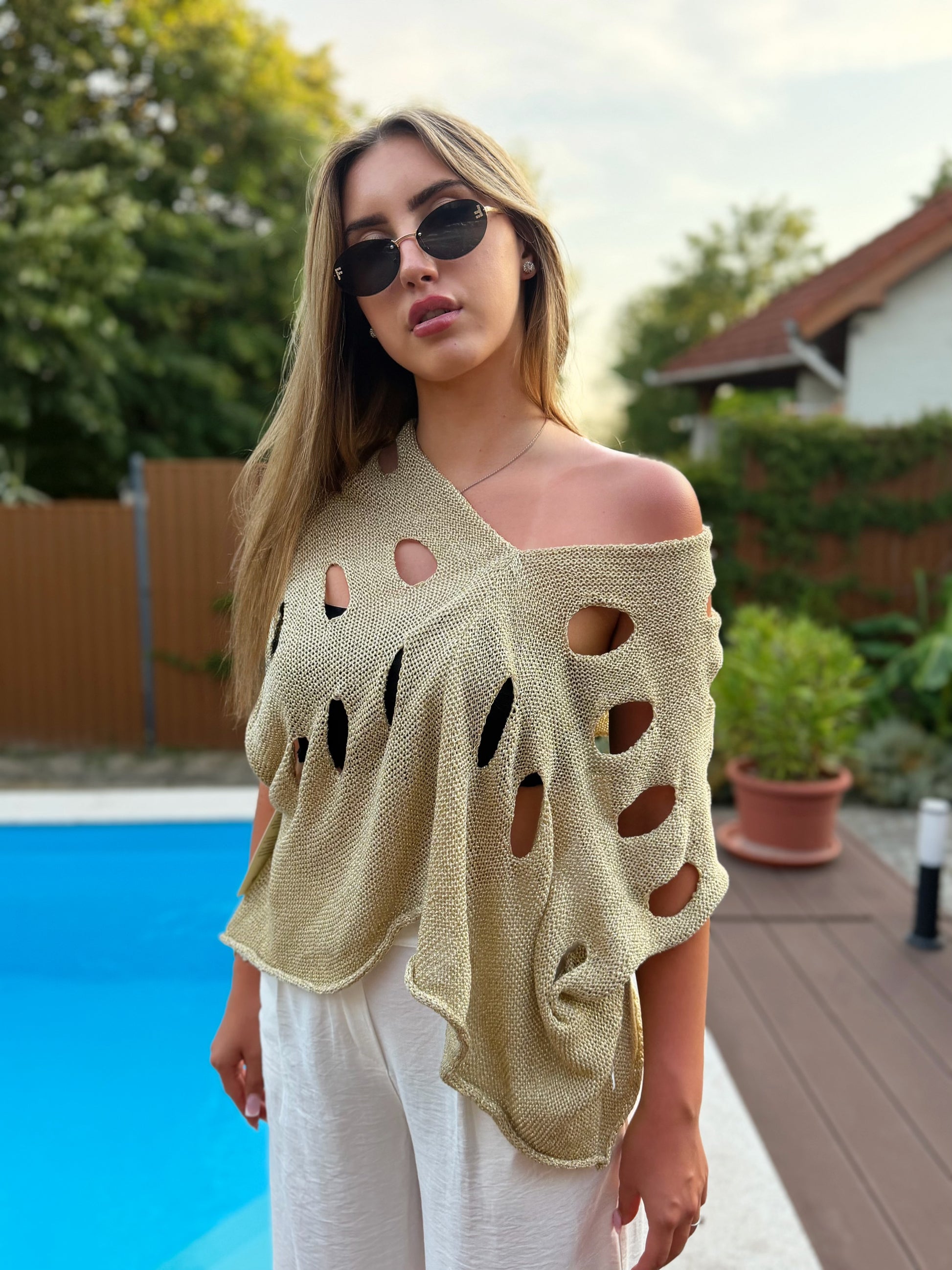 Lexi arany metálfényű felső