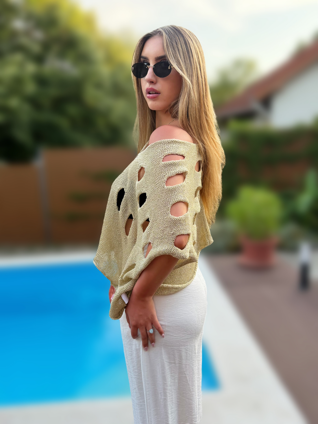 Lexi arany metálfényű felső