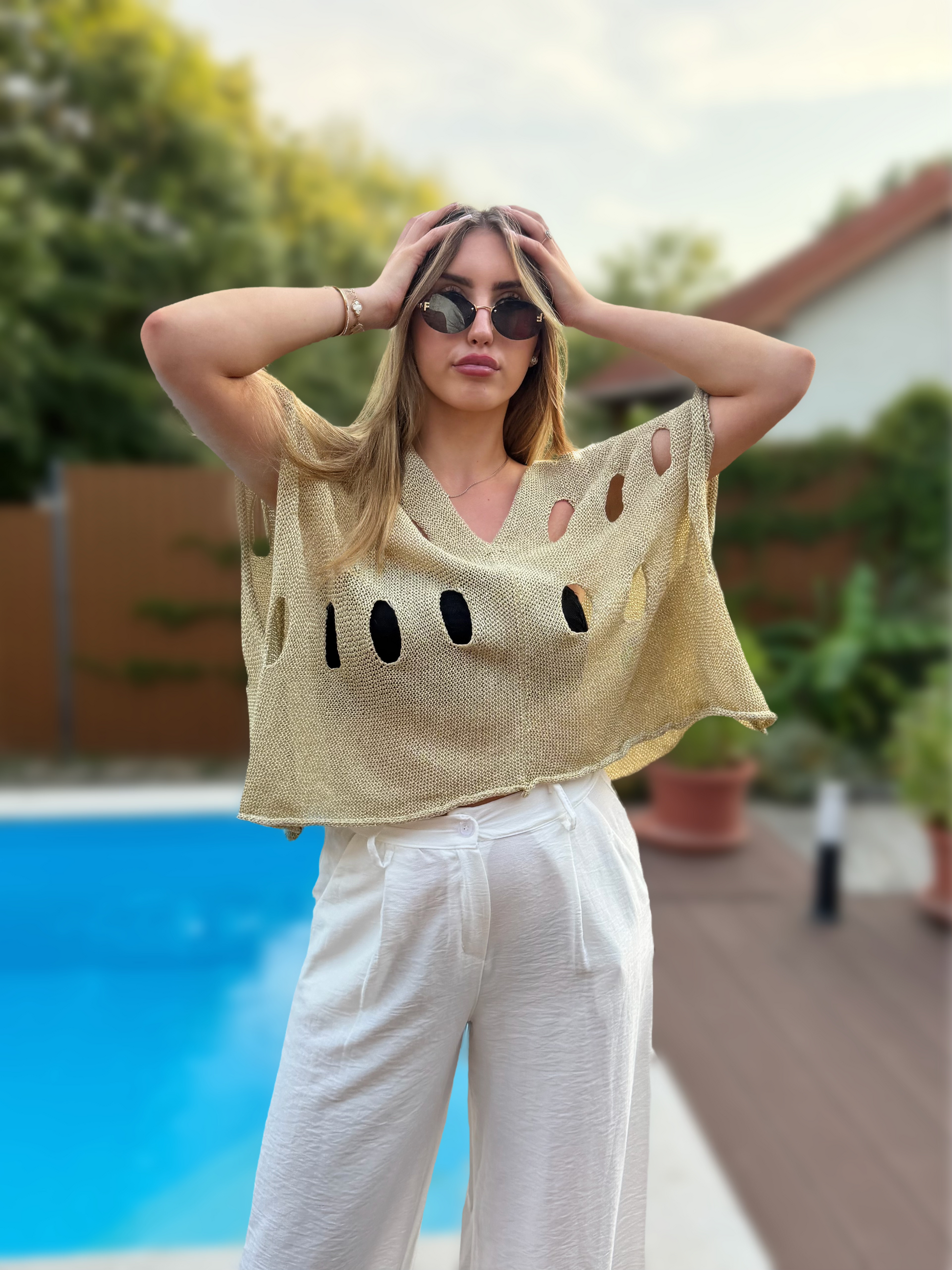 Lexi arany metálfényű felső