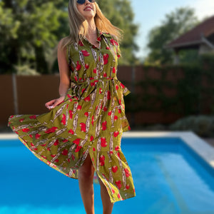 Dalia mediterrán zöld ruha