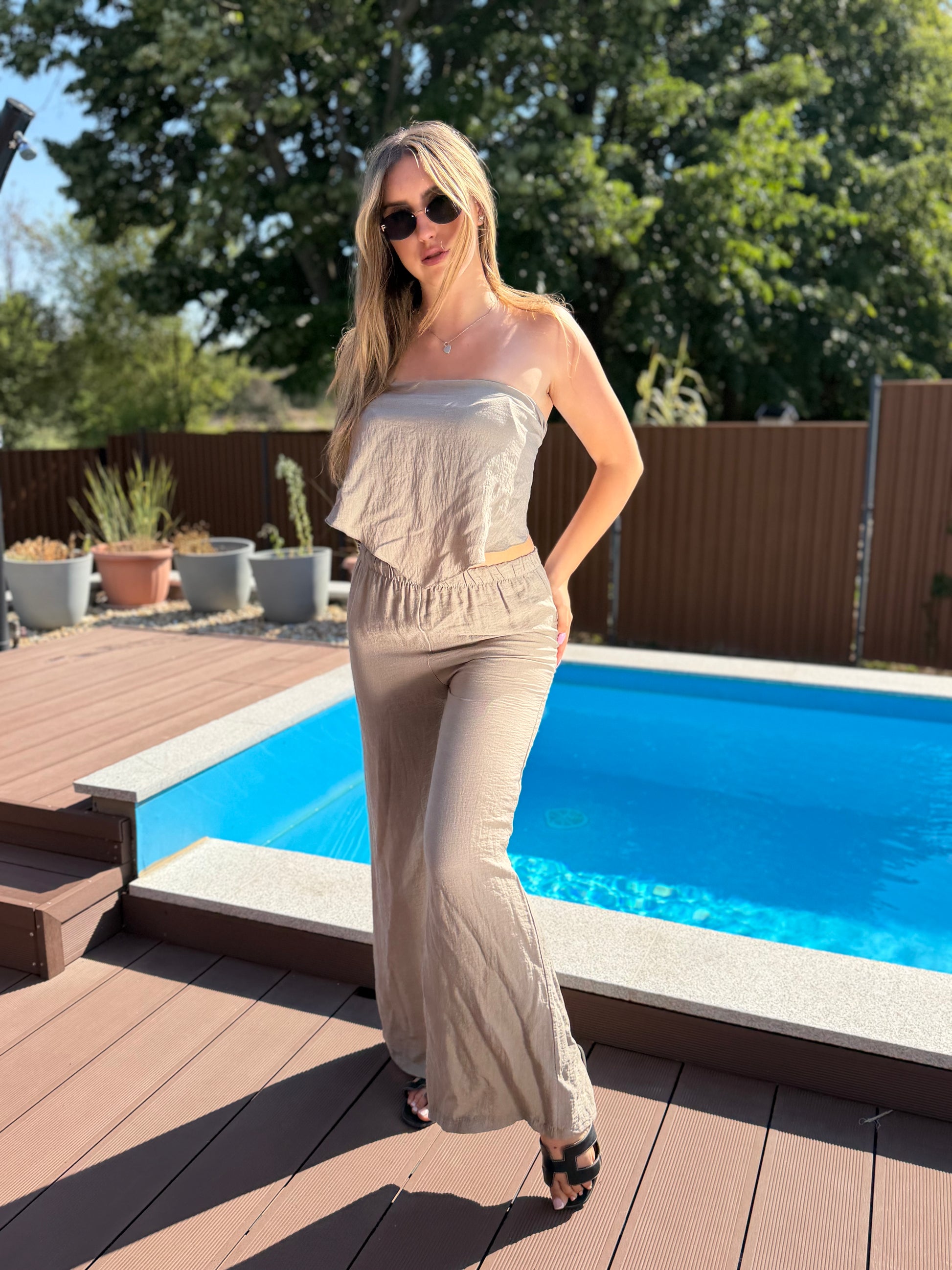 Milena világos bézs szett