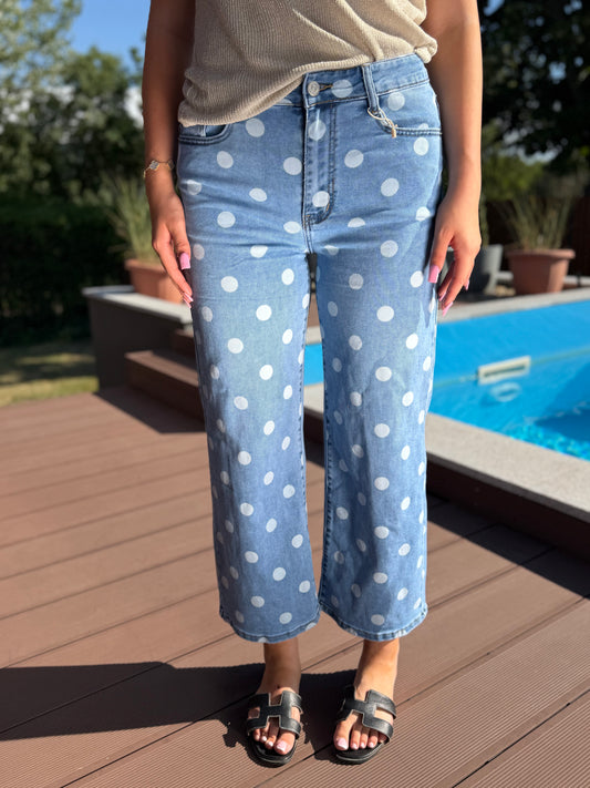 Dotty wide leg farmernadrág