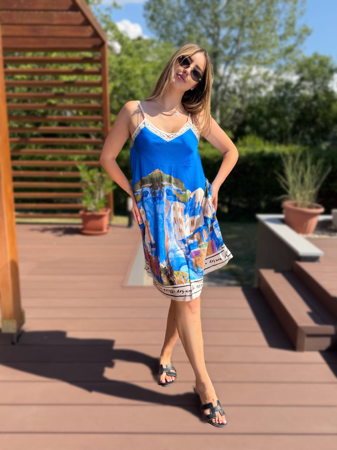 Amalfi királykék rövid ruha