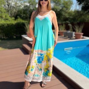 Sorrento türkizkék színű ruha