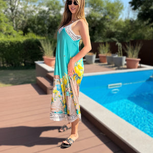 Sorrento türkizkék színű ruha