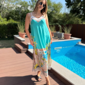 Sorrento türkizkék színű ruha