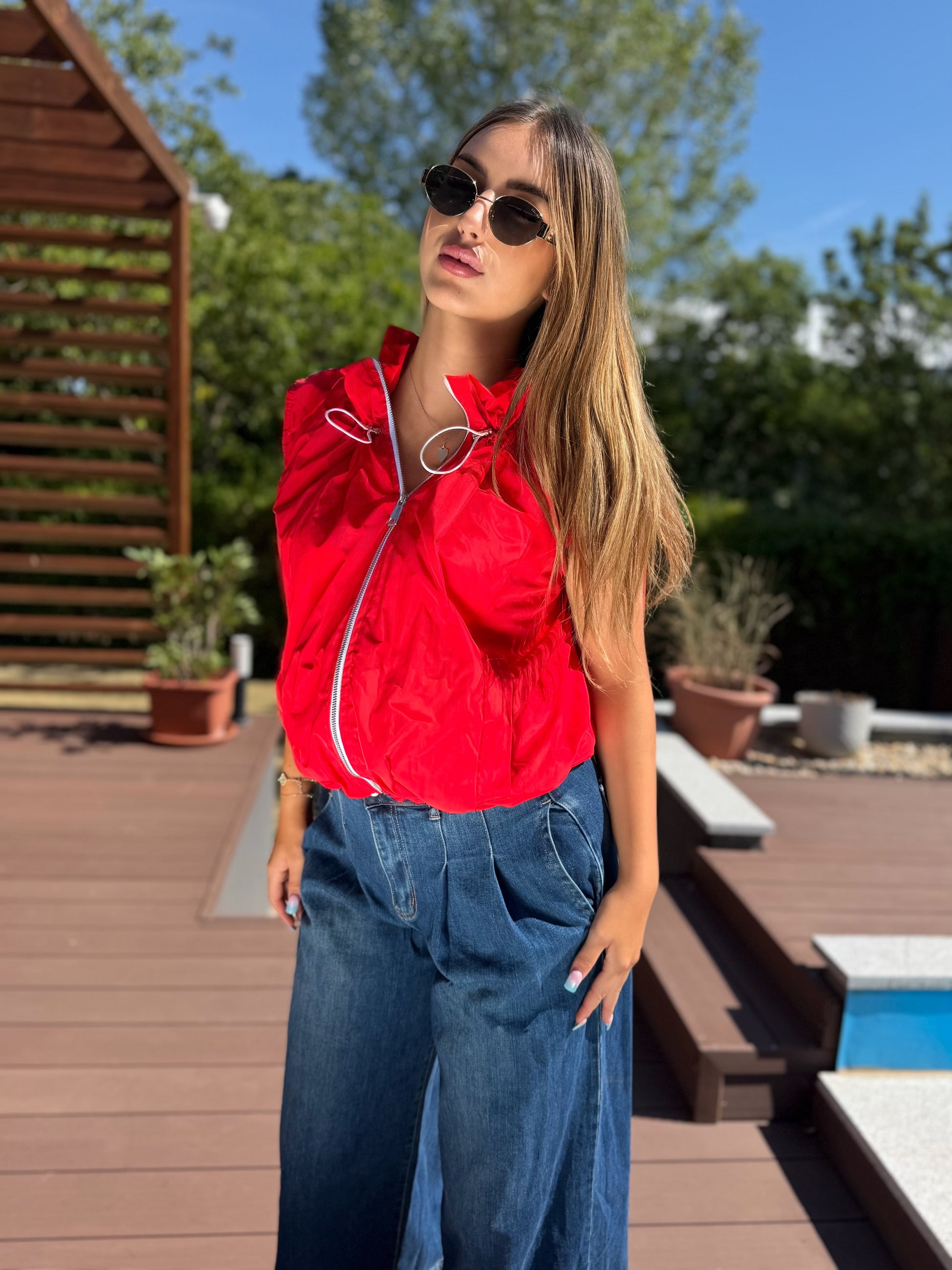 Margot piros mellény