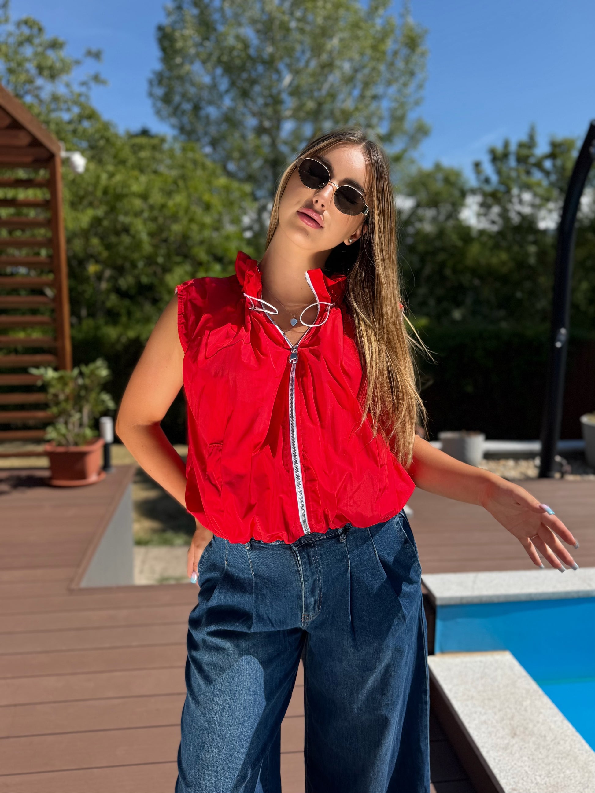 Margot piros mellény