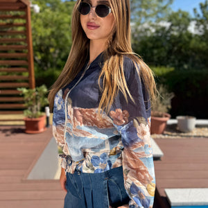 Monet kék kabátka