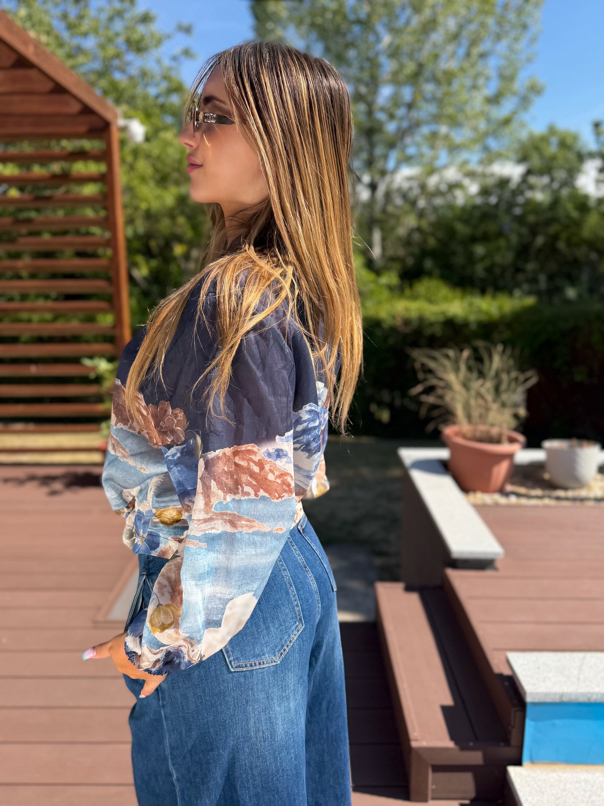 Monet kék kabátka