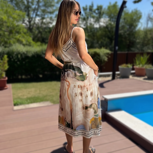 Amalfi krém színű hosszú ruha