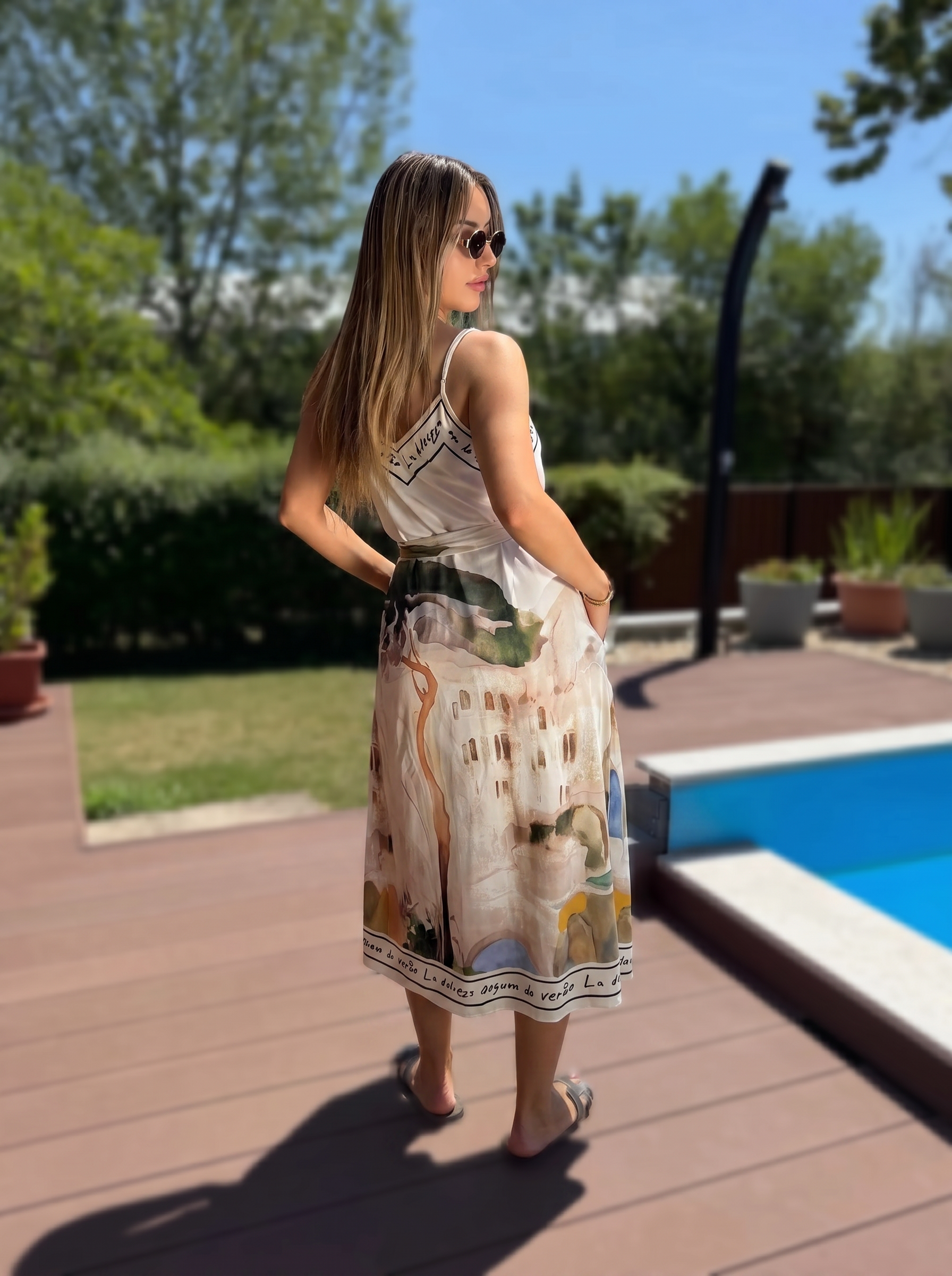 Amalfi krém színű hosszú ruha