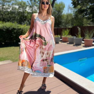 Amalfi púderrózsaszín színű ruha