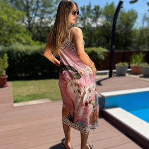 Amalfi púderrózsaszín színű ruha