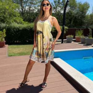 Amalfi rövid sárga ruha